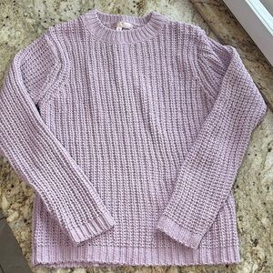 Lilac Waffle Knit Crewneck Sweater
